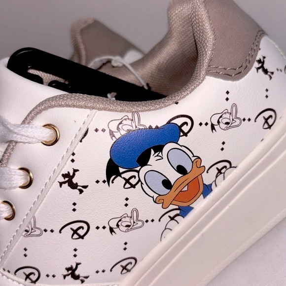 🆕 Disney Donald Duck Women’s Ltd Edition Luxury-Style Sneakers w/Gold Accents - Picture 7 of 11